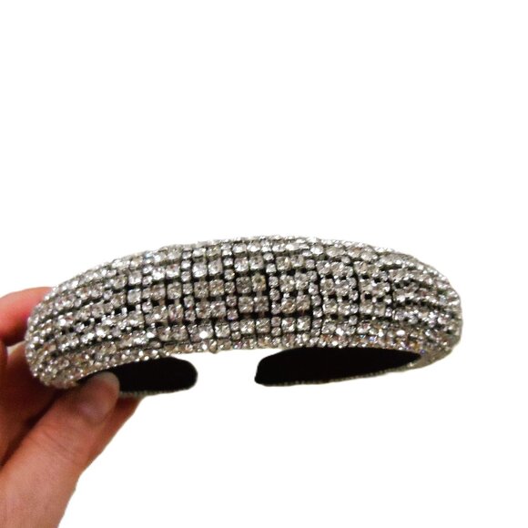 White Rhinestone Headband. New - Picture 1 of 6